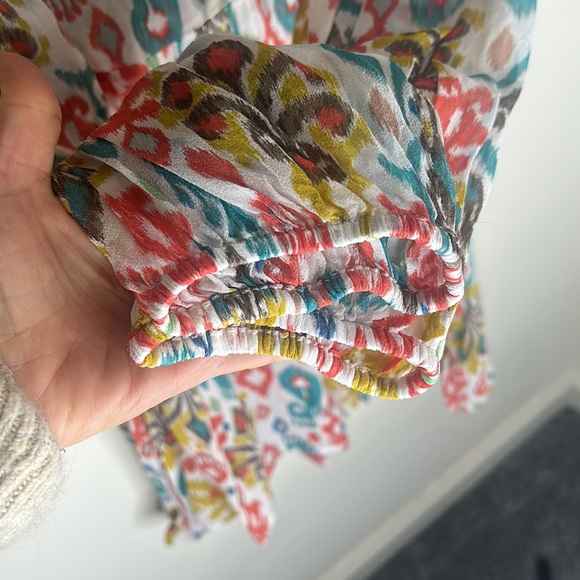 BY ANTHROPOLOGIE Maureen Babydoll Semi-Sheer Tunic Blouse Cover-Up Size XL - Picture 9 of 16